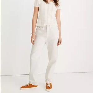 NWT Madewell Dadjean in Tile White Size 26